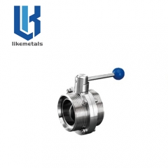 Thread butterfly valve