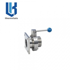 Single flange thread butterfly valve