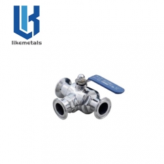 Quick install three way ball valve