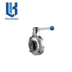 Weld type butterfly valve